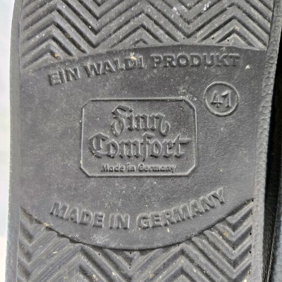 Finn Comfort Linz Ankle Boots 41 Womens 10 10.5 Mens 8 8.5 Black Nubuck Leather - Picture 11 of 13